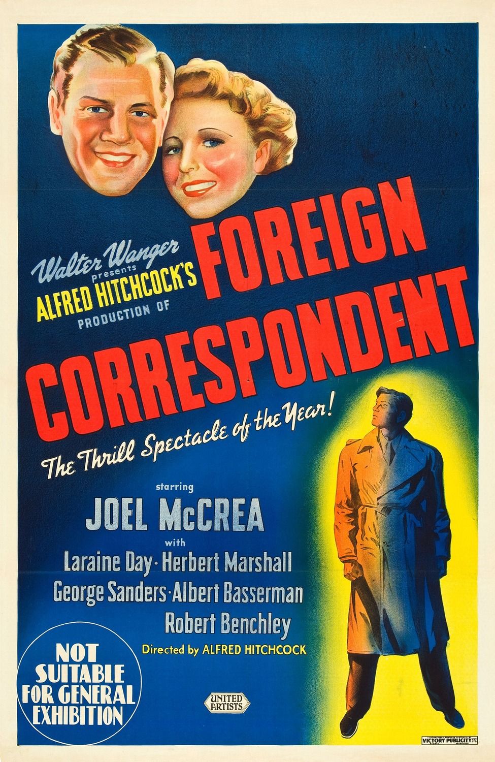 Extra Large Movie Poster Image for Foreign Correspondent (#2 of 2)