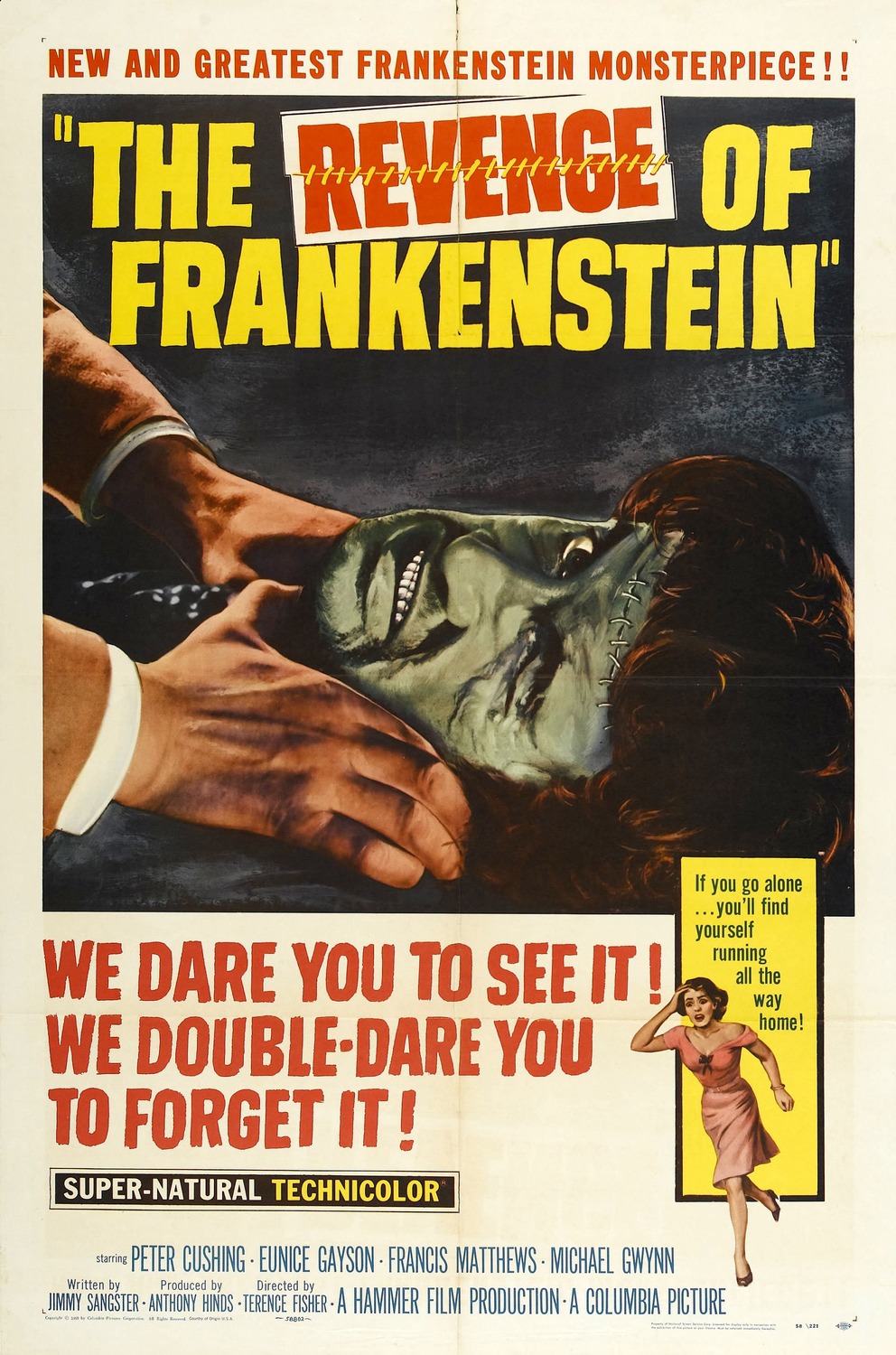 Extra Large Movie Poster Image for The Revenge of Frankenstein 