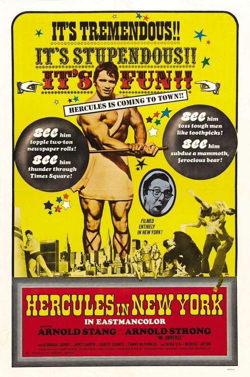 Hercules in New York (aka Hercules Goes Bananas) Movie Poster