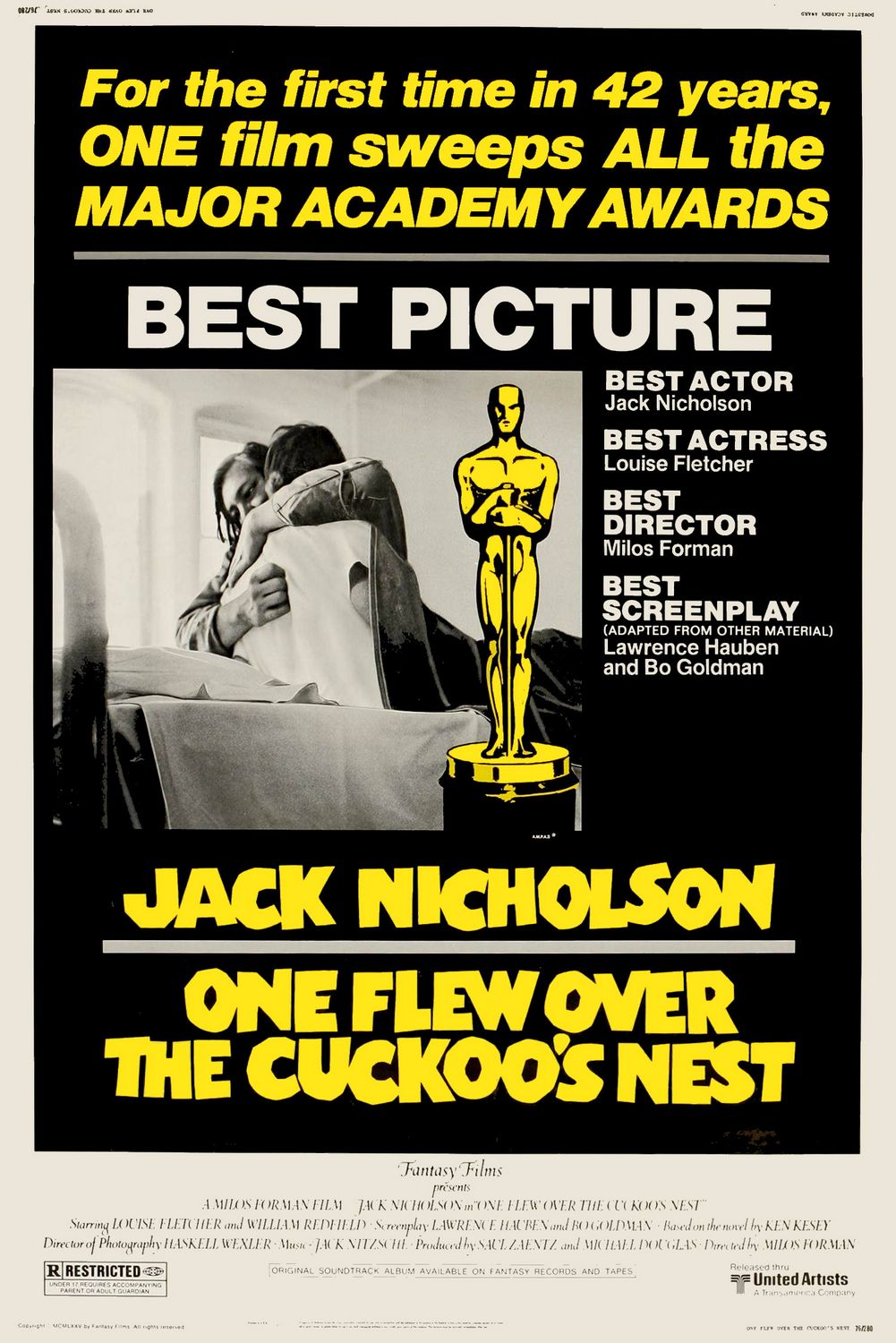 Extra Large Movie Poster Image for One Flew Over the Cuckoo's Nest (#2 of 13)