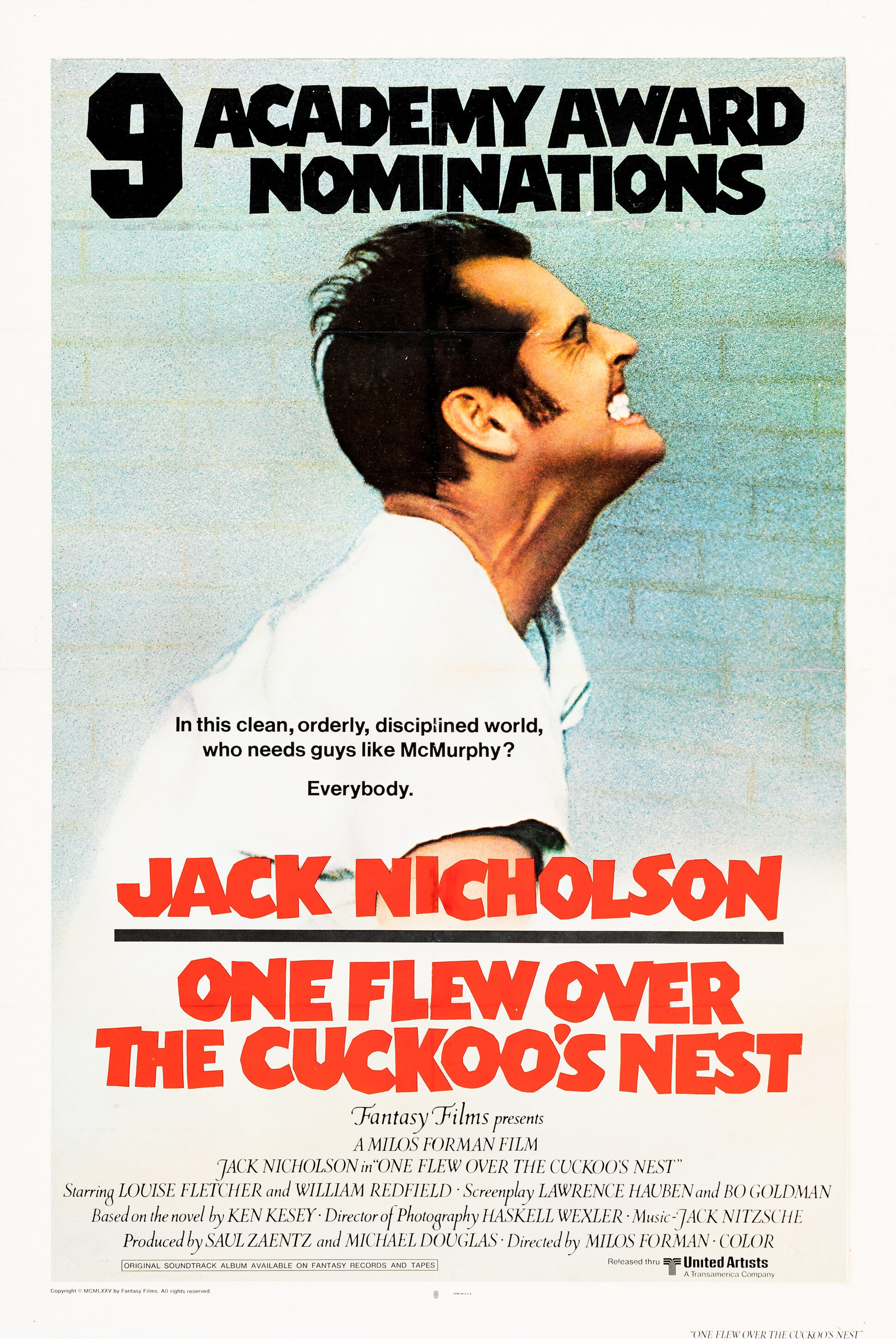 Mega Sized Movie Poster Image for One Flew Over the Cuckoo's Nest (#6 of 13)