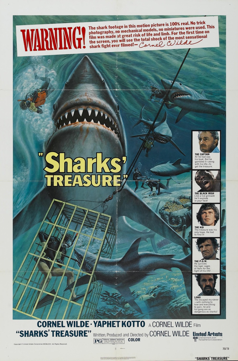 Extra Large Movie Poster Image for Sharks' Treasure 