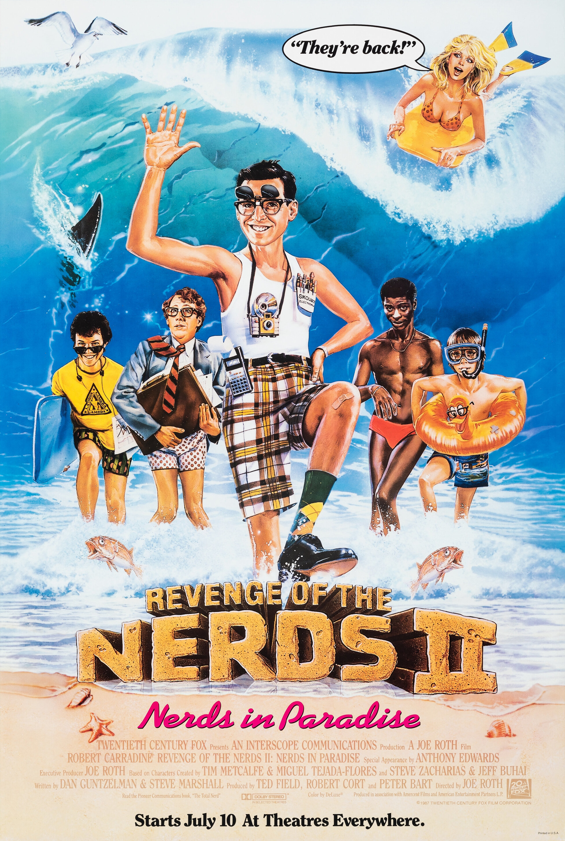 Mega Sized Movie Poster Image for Revenge of the Nerds II: Nerds in Paradise 