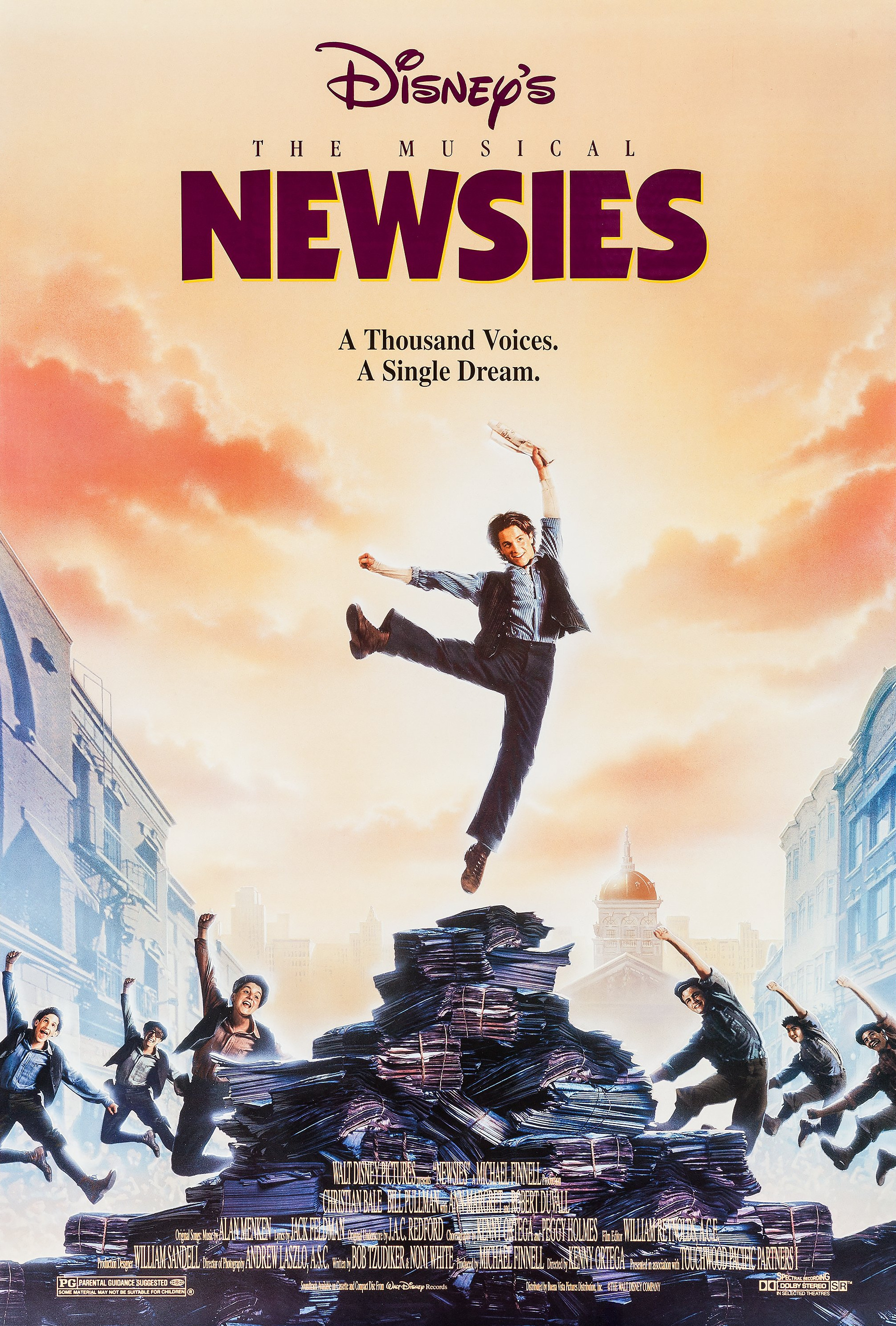 Mega Sized Movie Poster Image for Newsies 