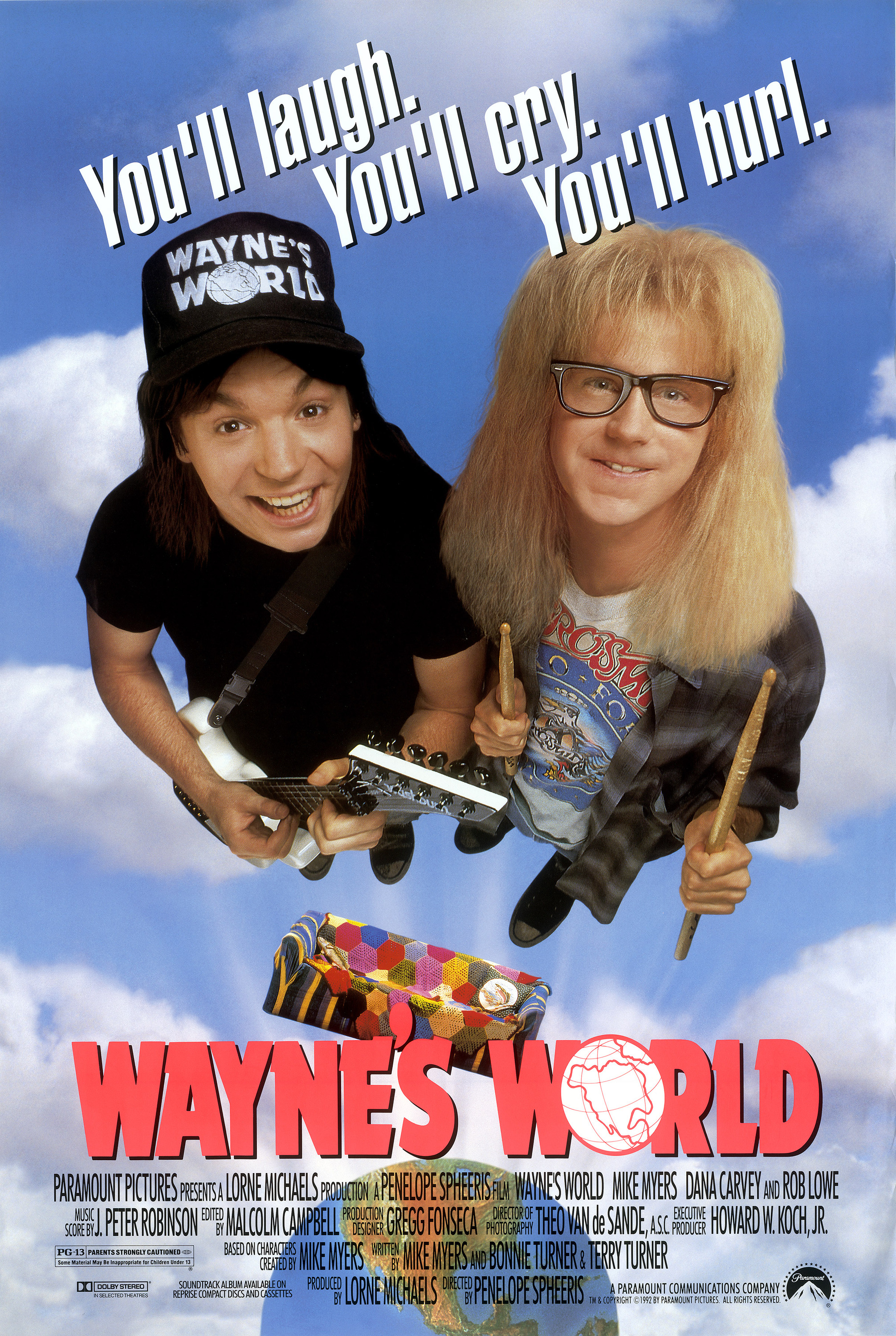 Mega Sized Movie Poster Image for Wayne's World (#2 of 2)