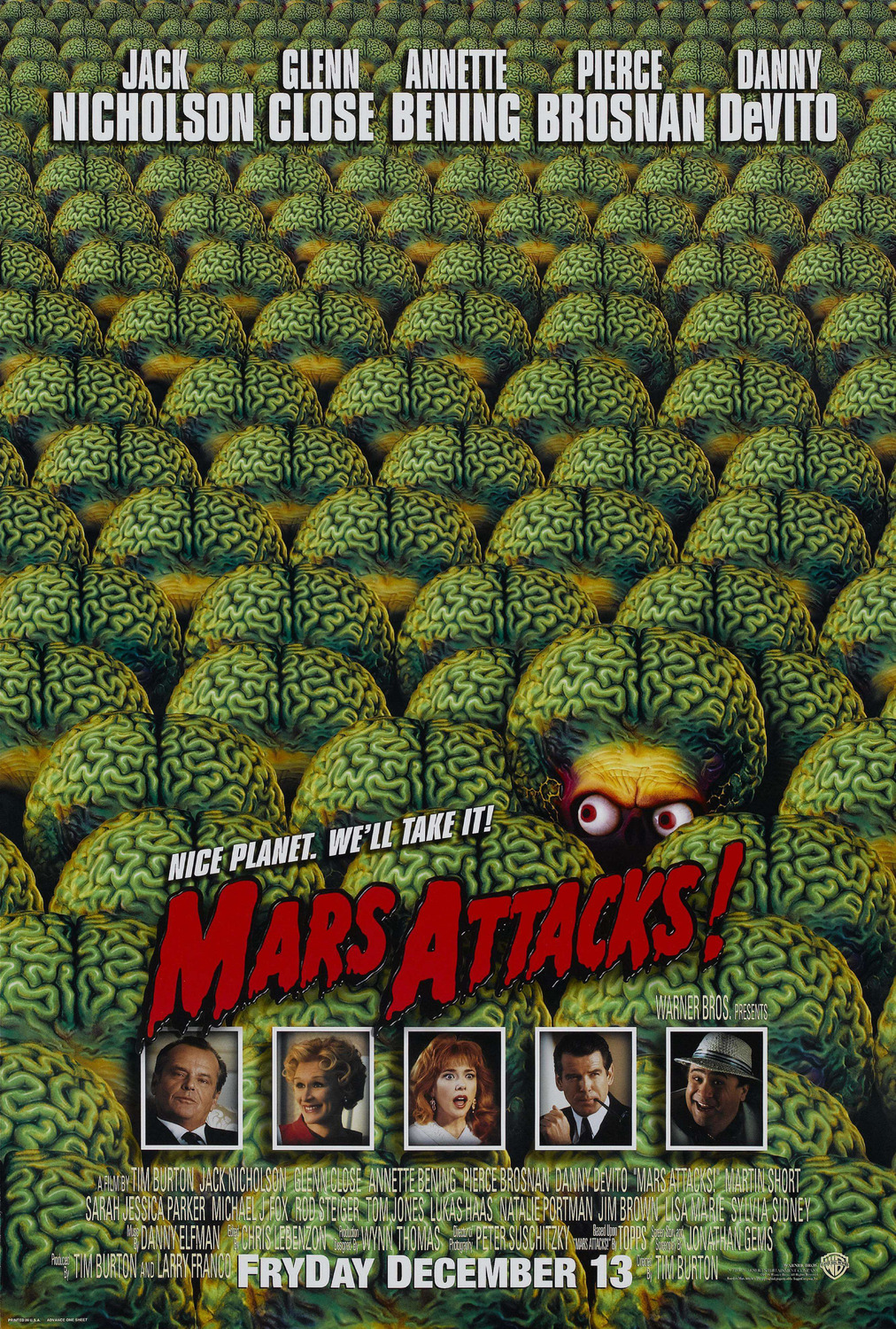 Extra Large Movie Poster Image for Mars Attacks! (#1 of 5)