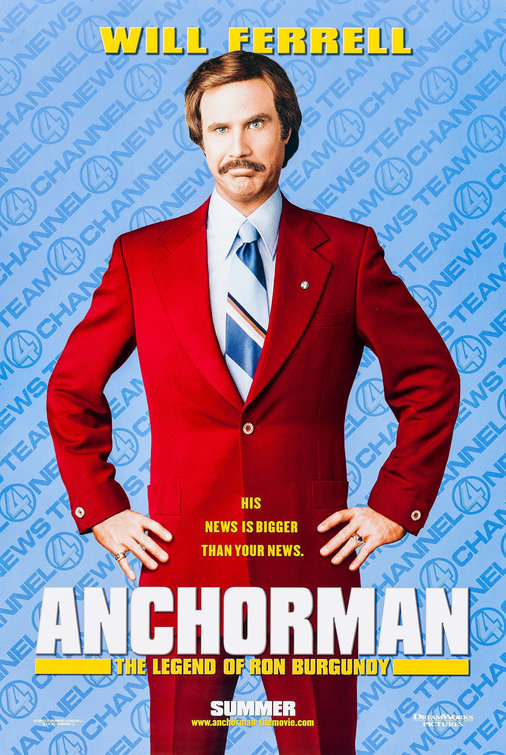 Anchorman: The Legend of Ron Burgundy Movie Poster