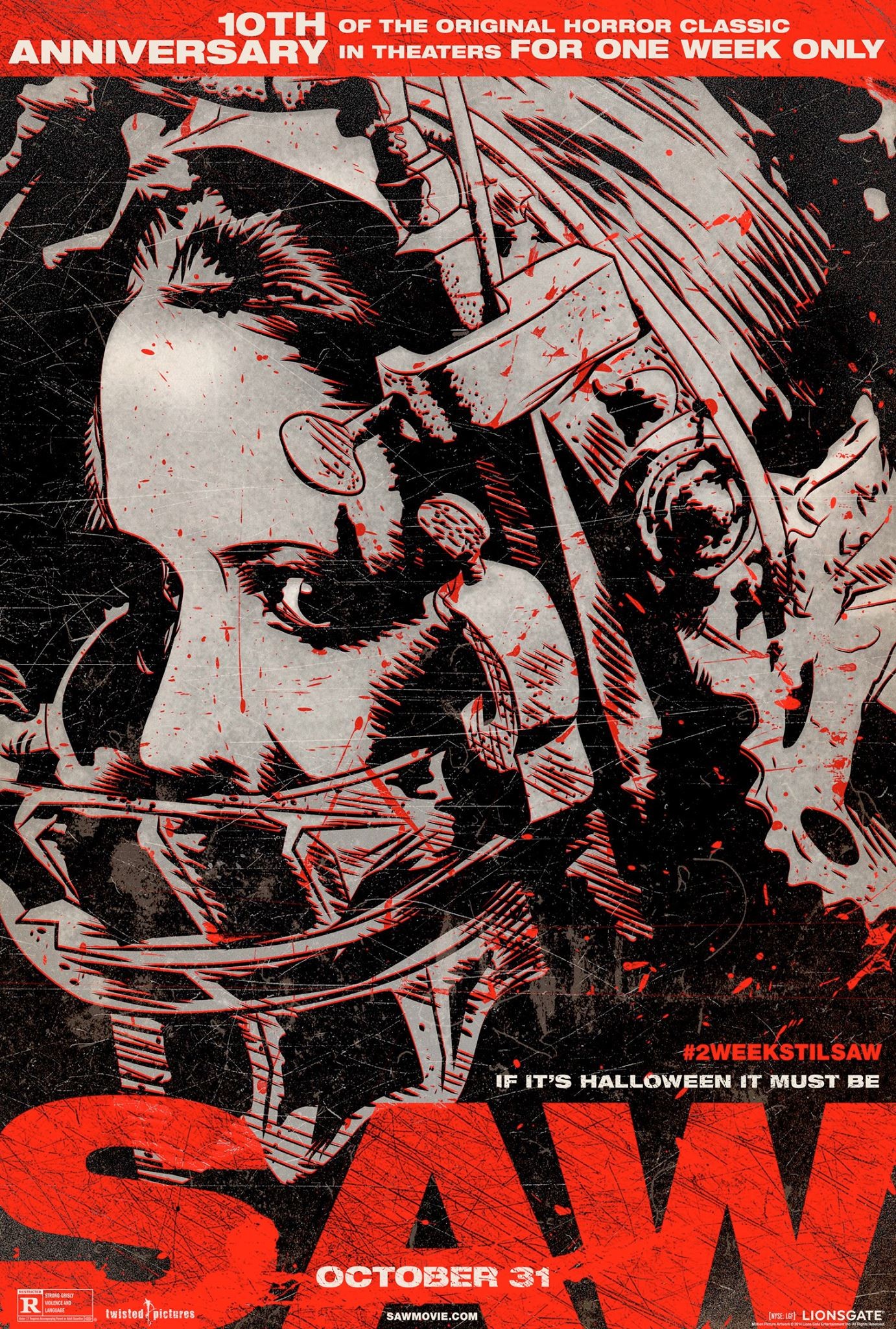 Mega Sized Movie Poster Image for Saw (#12 of 15)