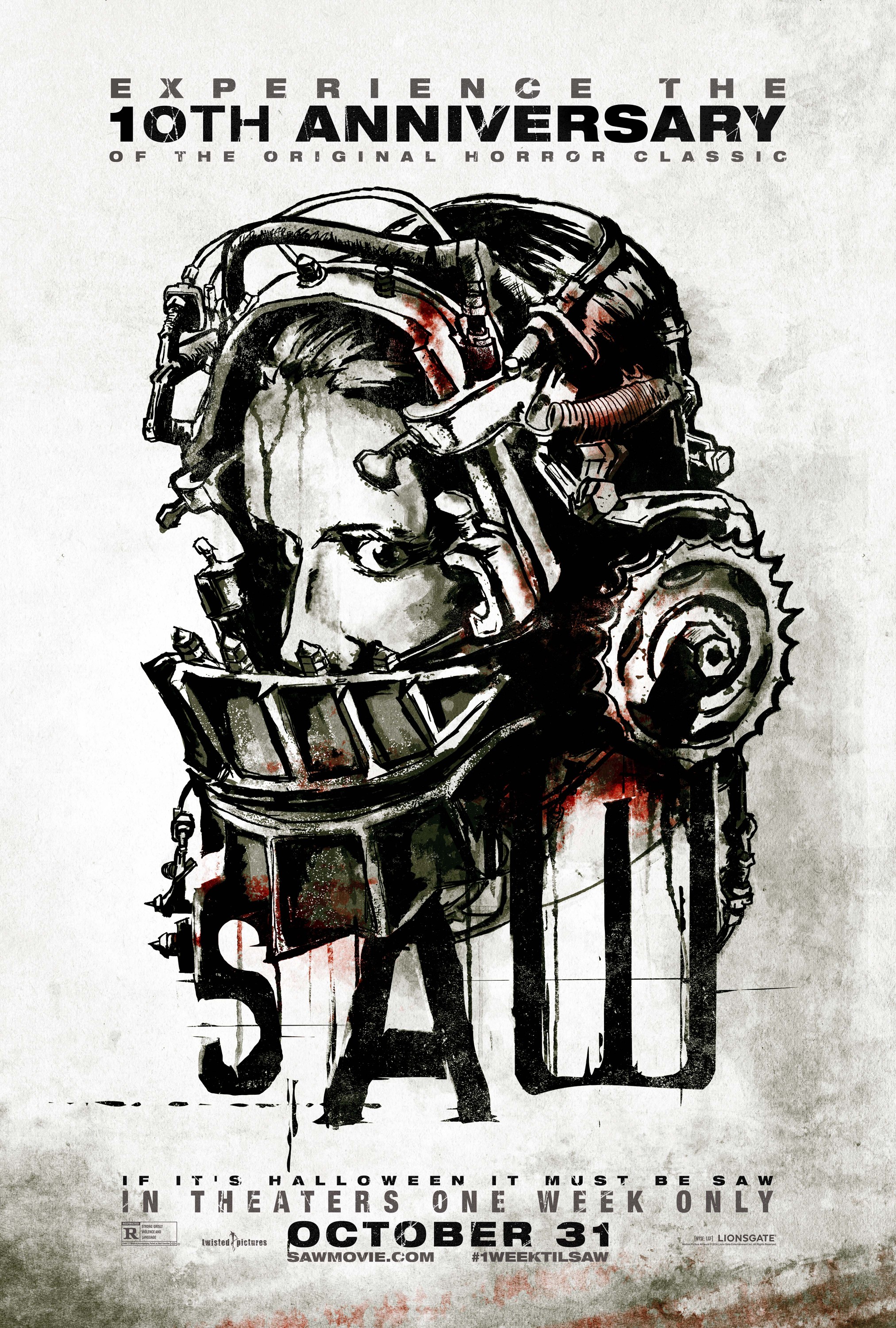 Mega Sized Movie Poster Image for Saw (#13 of 15)