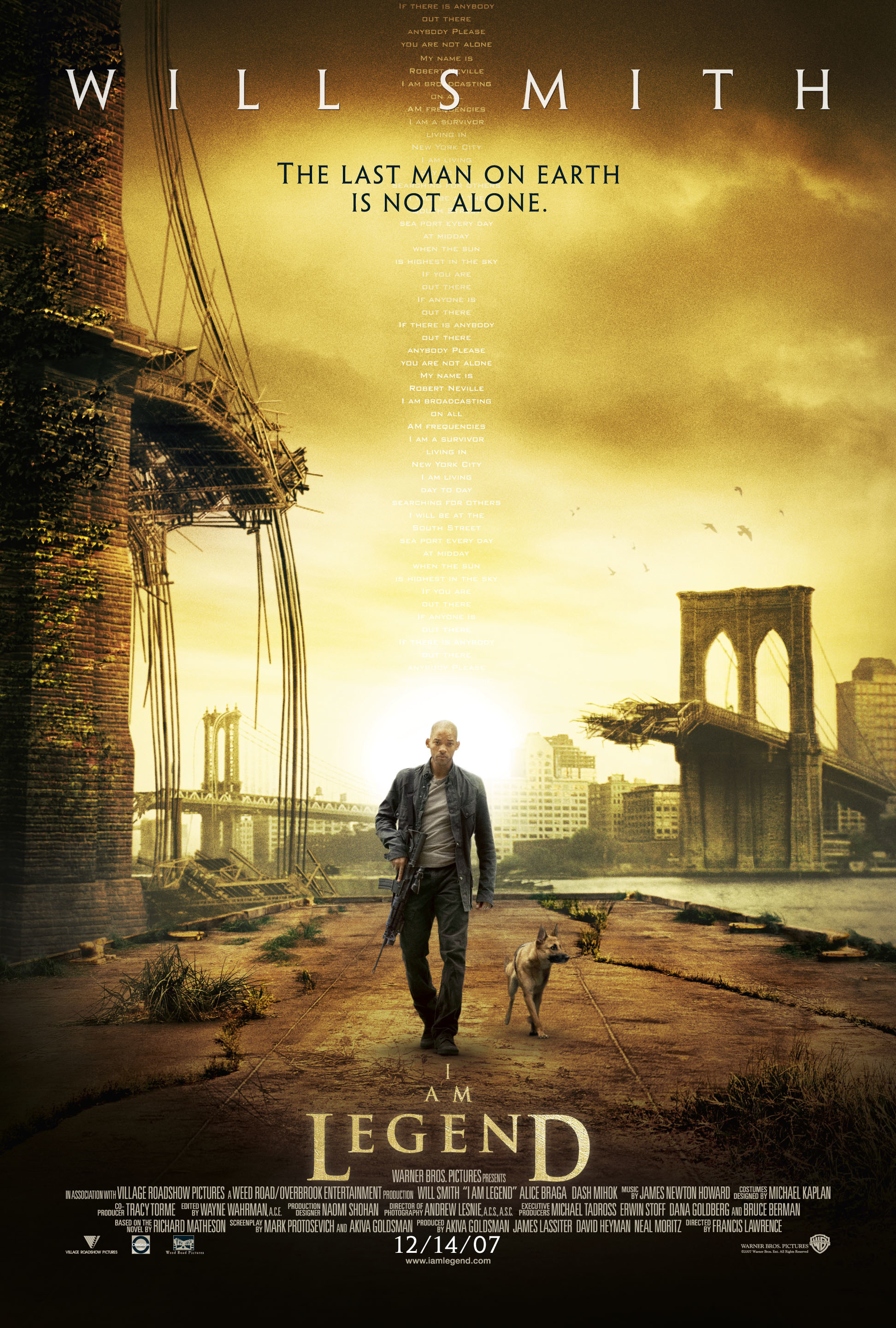 Mega Sized Movie Poster Image for I Am Legend (#2 of 15)