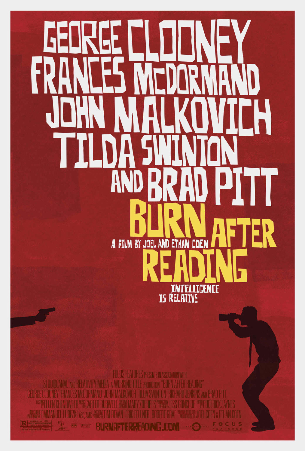 Extra Large Movie Poster Image for Burn After Reading (#1 of 10)