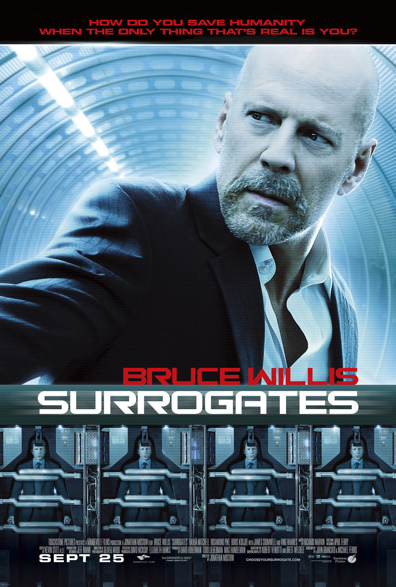 Mega Sized Movie Poster Image for Surrogates (#1 of 4)