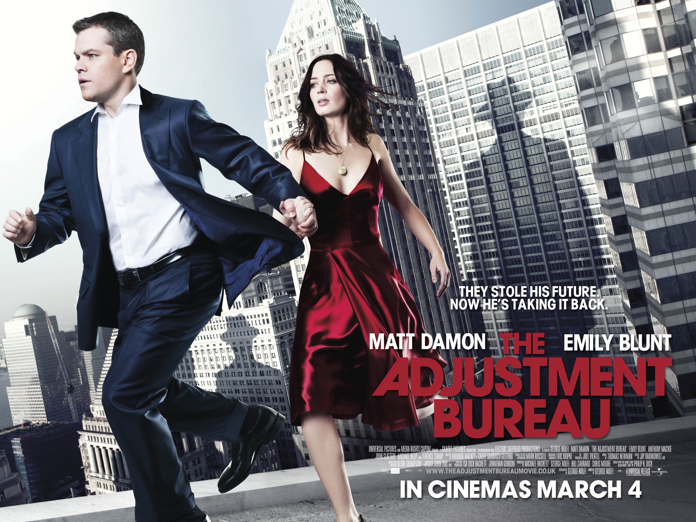 Mega Sized Movie Poster Image for The Adjustment Bureau (#2 of 7)