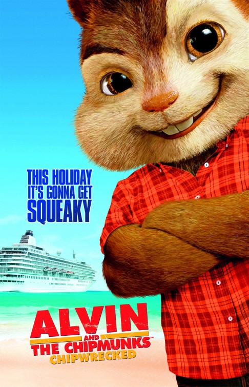 Alvin and the Chipmunks: Chip-Wrecked Movie Poster