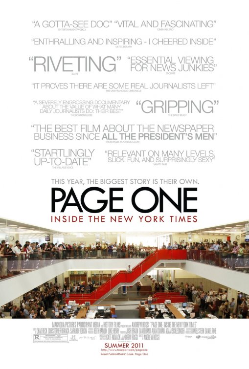 Page One: A Year Inside the New York Times Movie Poster