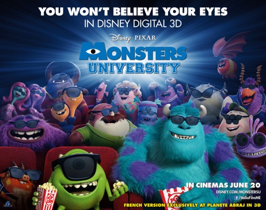 Monsters University Movie Poster