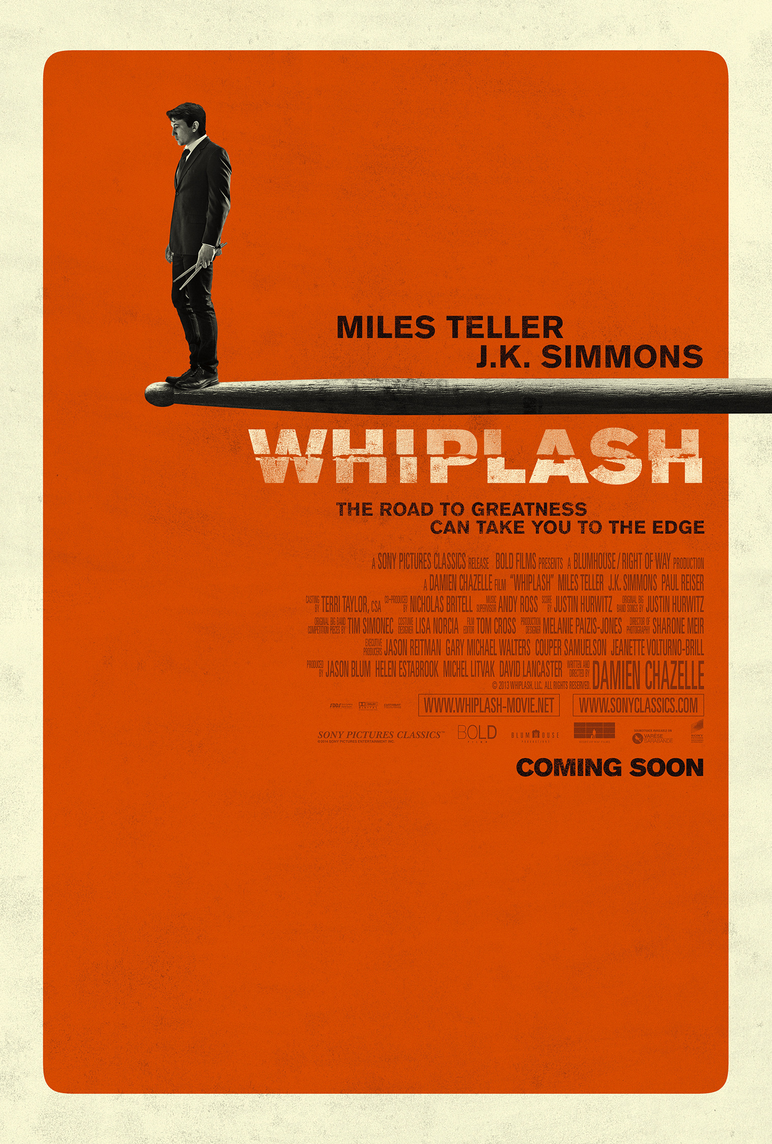 Mega Sized Movie Poster Image for Whiplash (#2 of 5)