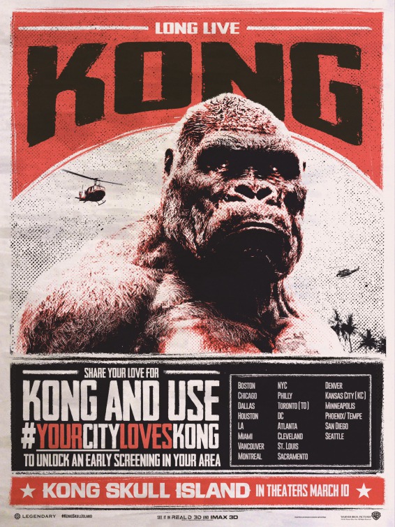 Kong: Skull Island Movie Poster