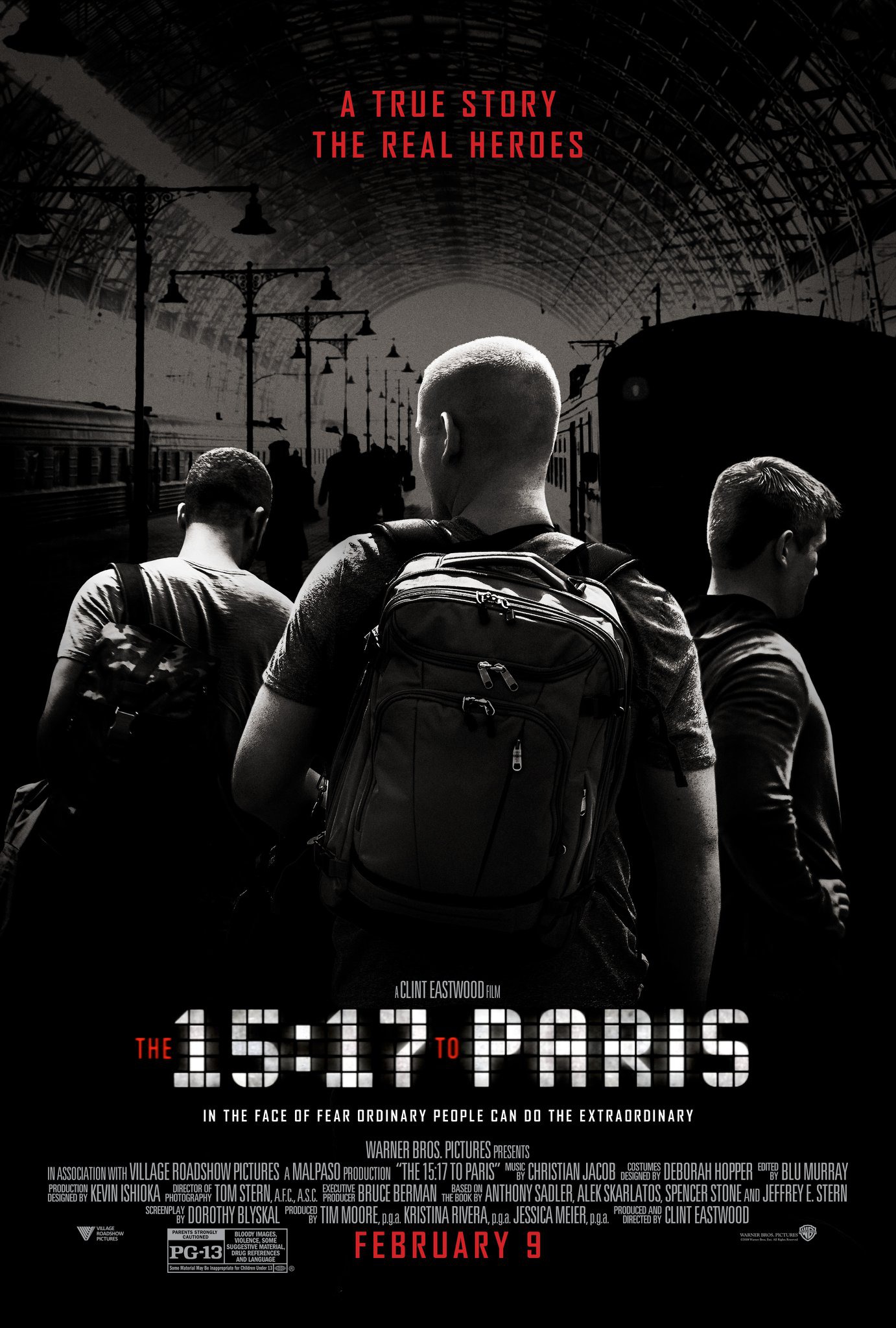 Mega Sized Movie Poster Image for The 15:17 to Paris 