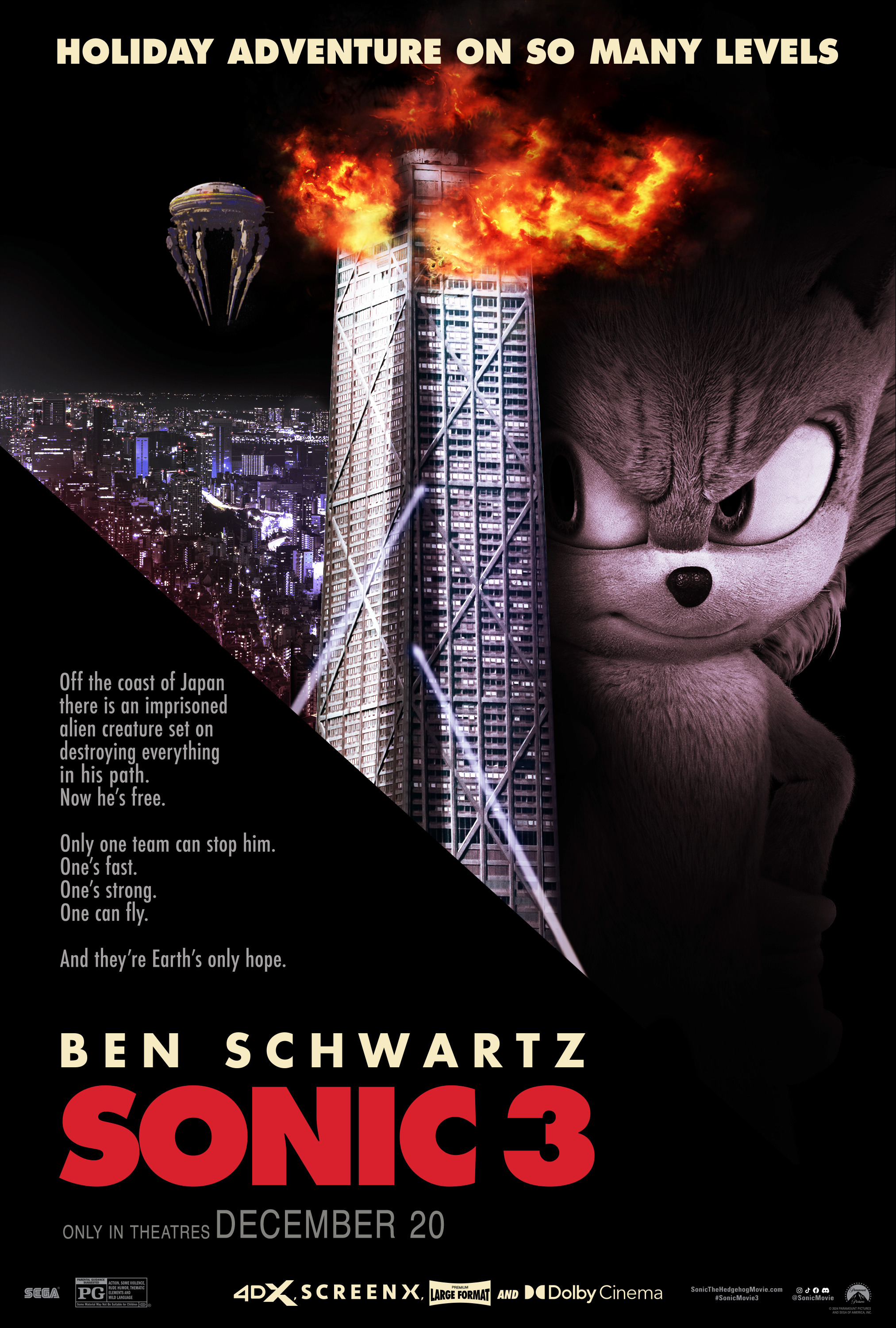 Mega Sized Movie Poster Image for Sonic the Hedgehog 3 (#38 of 44)