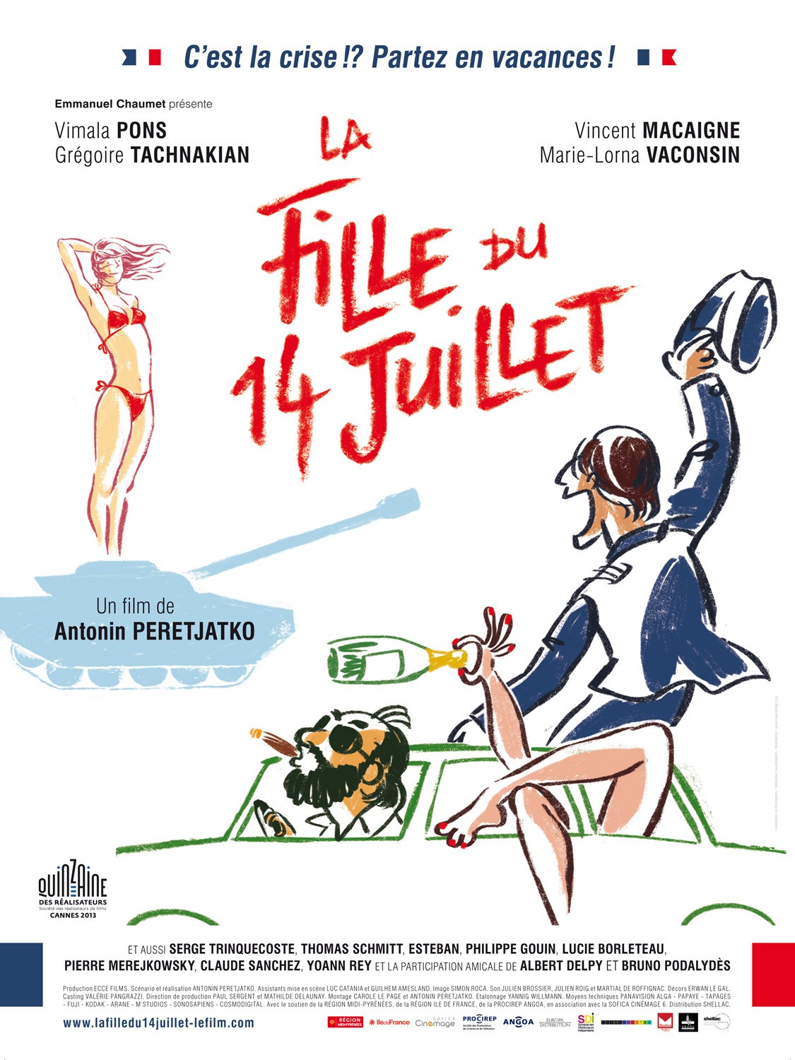 Extra Large Movie Poster Image for La fille du 14 juillet 