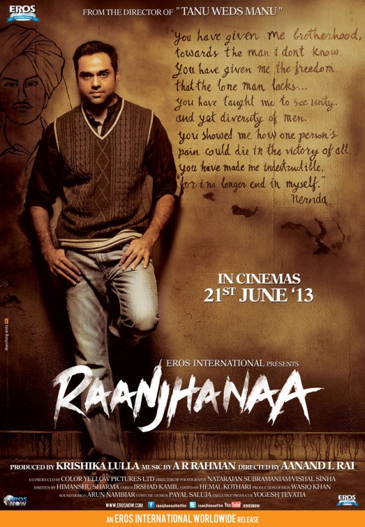 Raanjhanaa Movie Poster