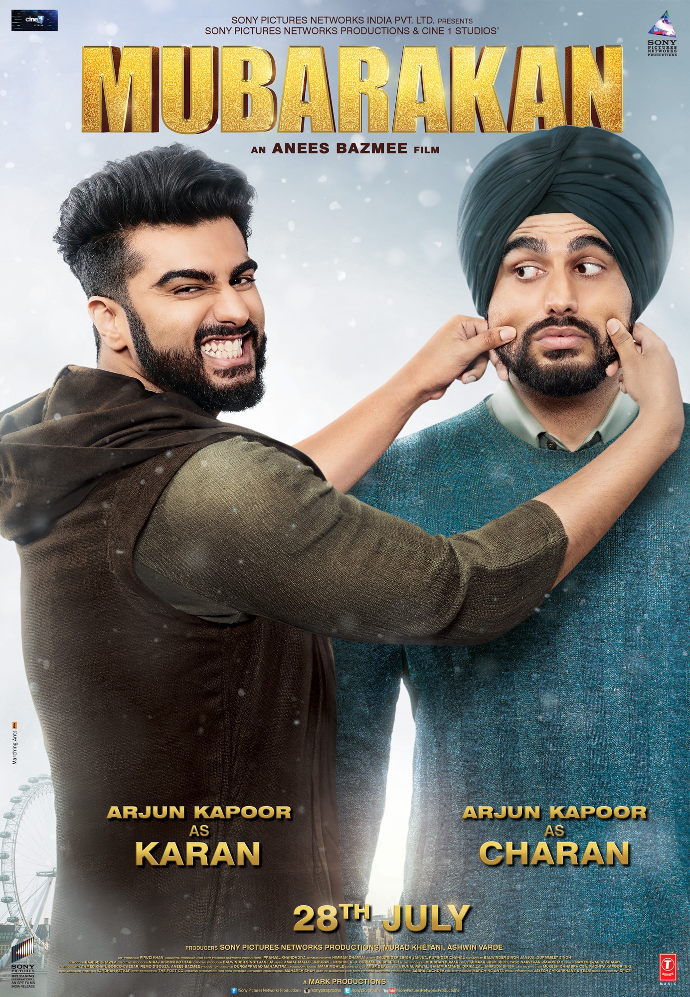 Mega Sized Movie Poster Image for Mubarakan (#2 of 8)