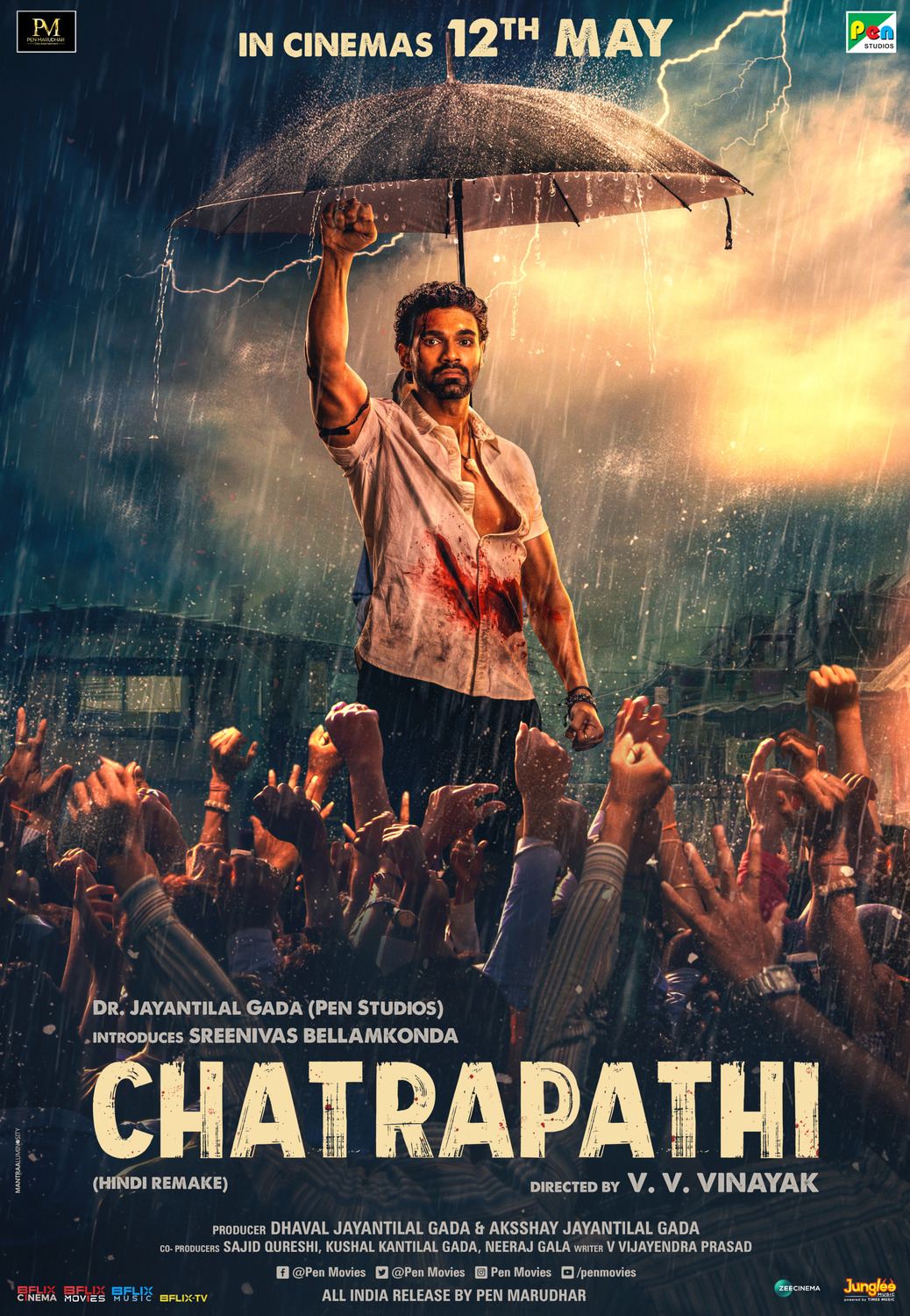 Extra Large Movie Poster Image for Chatrapathi (#5 of 5)