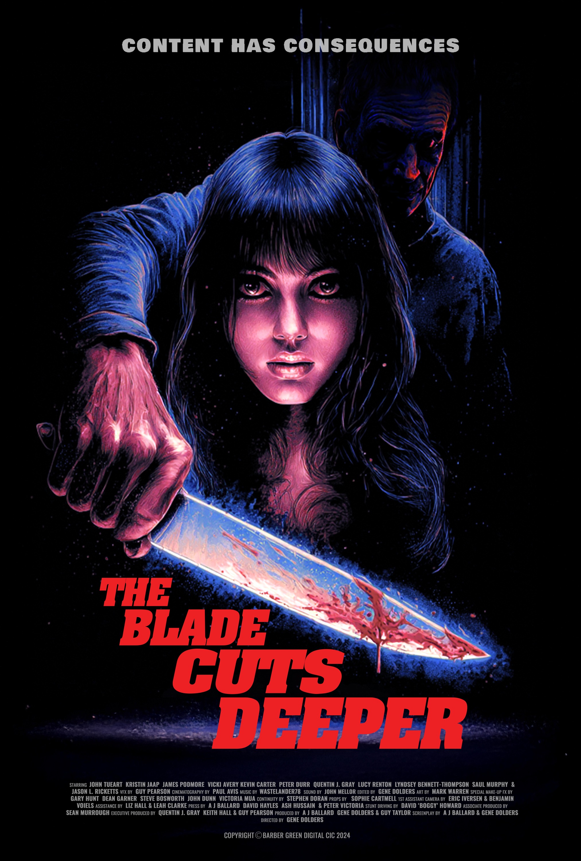 Mega Sized Movie Poster Image for The Blade Cuts Deeper 