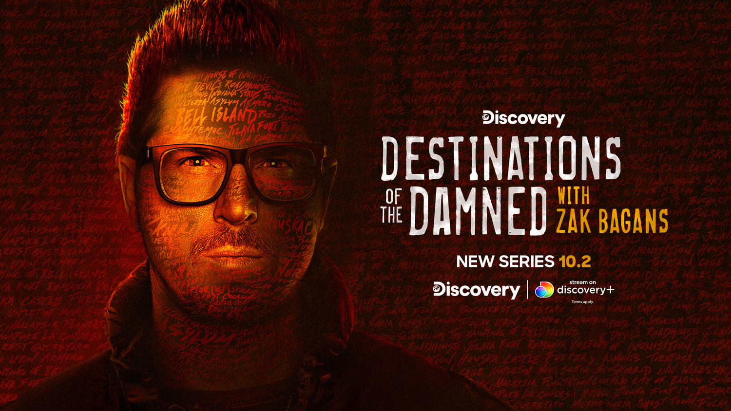 Extra Large TV Poster Image for Destinations of the Damned with Zak Bagans 