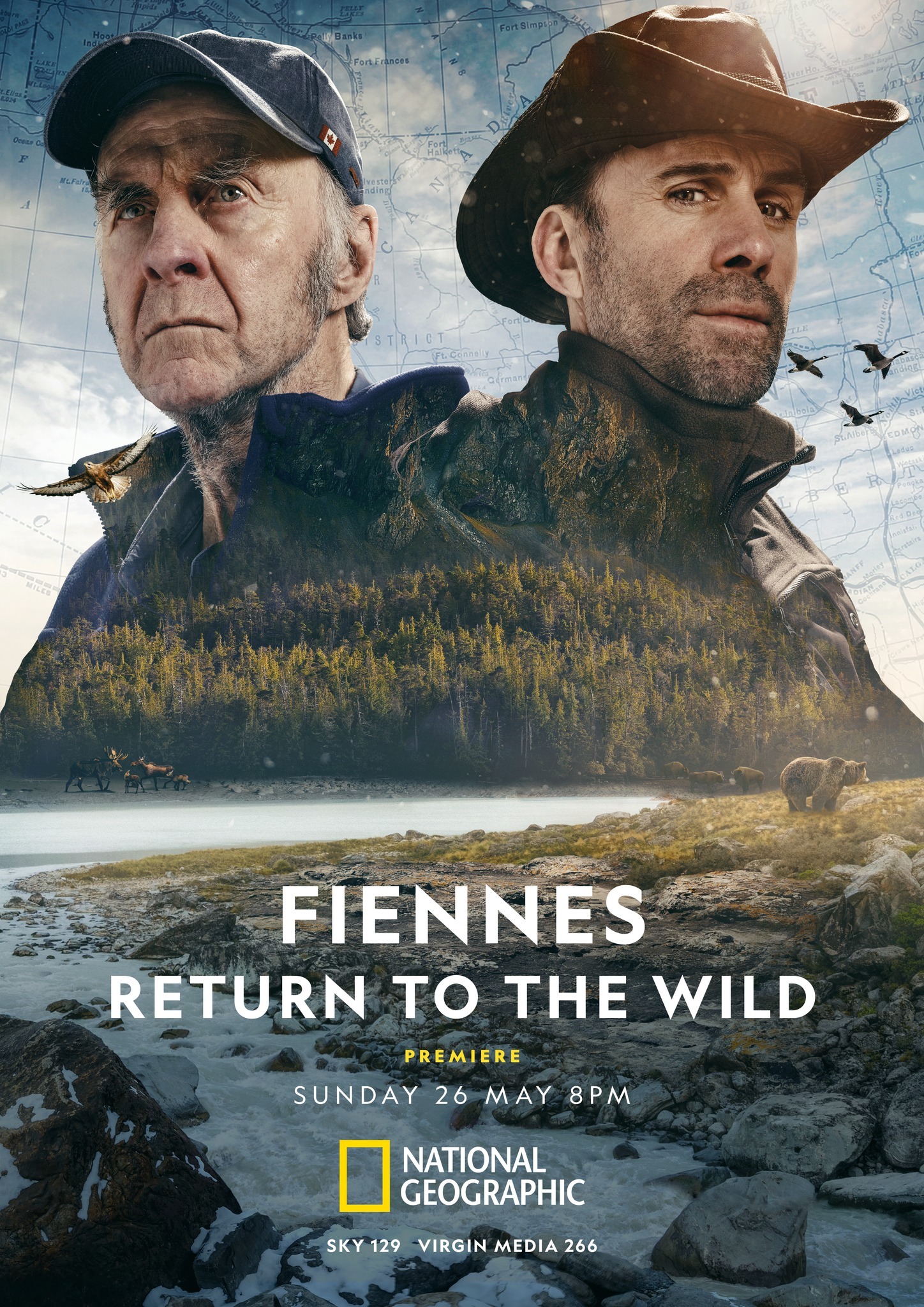 Mega Sized TV Poster Image for Fiennes Return to the Wild 