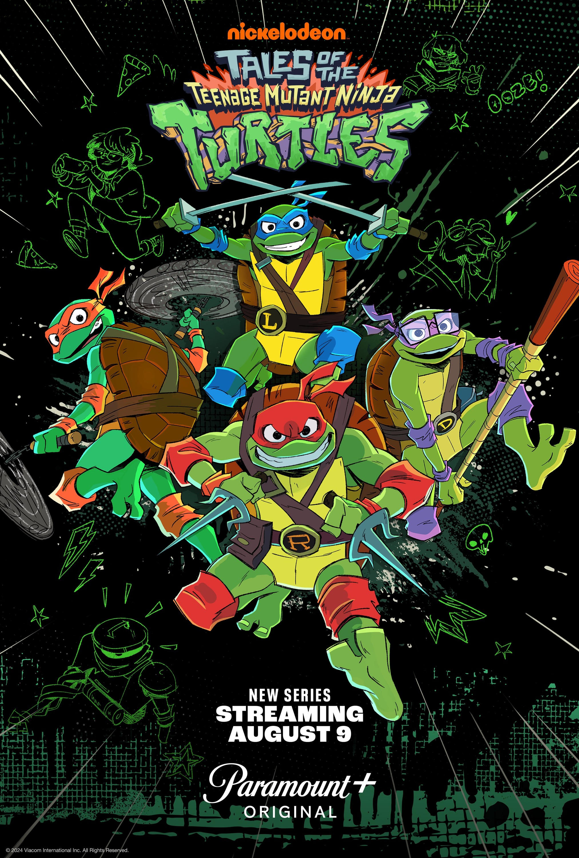 Mega Sized TV Poster Image for Tales of the Teenage Mutant Ninja Turtles 