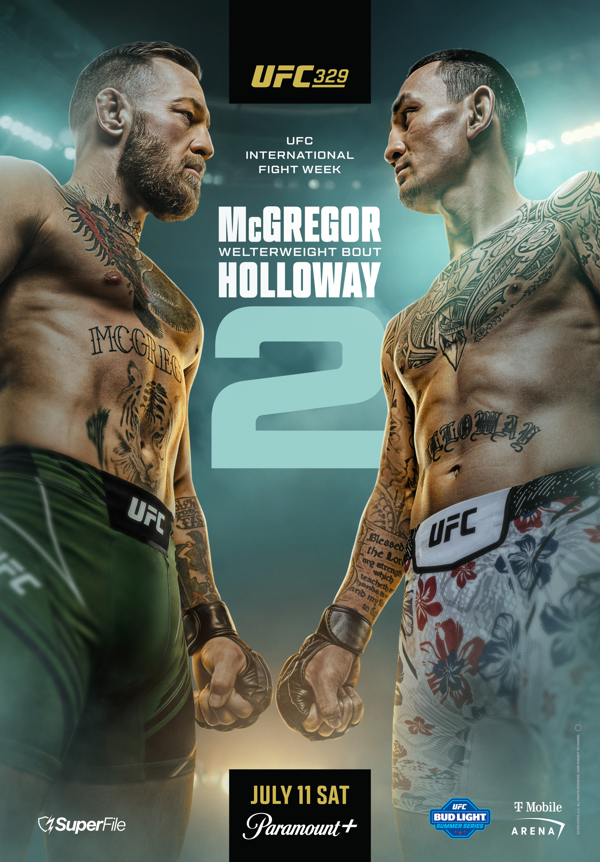 Mega Sized TV Poster Image for UFC 329: McGregor vs Holloway 2 (#2 of 2)